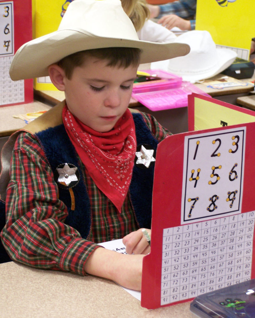 Elementary School Students Celebrate 100 Days of Learning and Cowboys