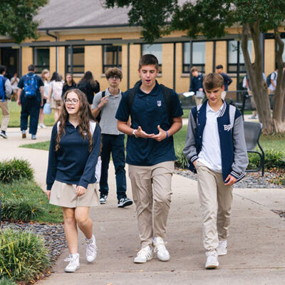 Students walking