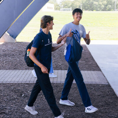 Students walking