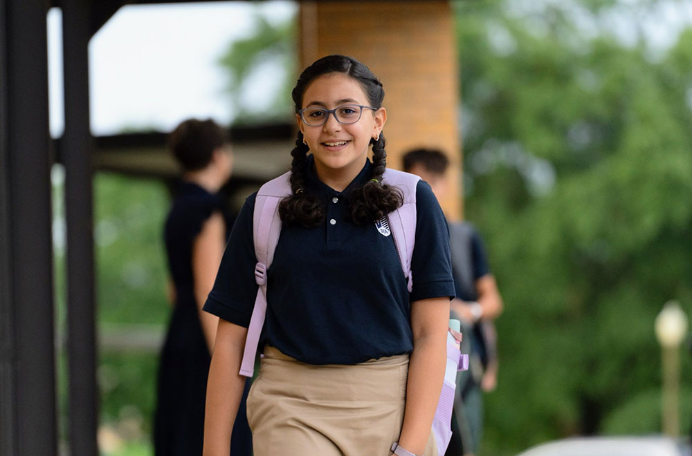 Student walking